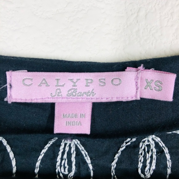 Calypso St. Barth 100% Cotton Rowena Tunic Dress / Swimsuit Cover-Up EUC - Picture 4 of 9